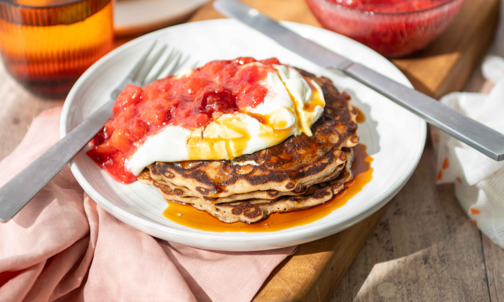 Egmont Honey, Plum & Buckwheat Pancakes