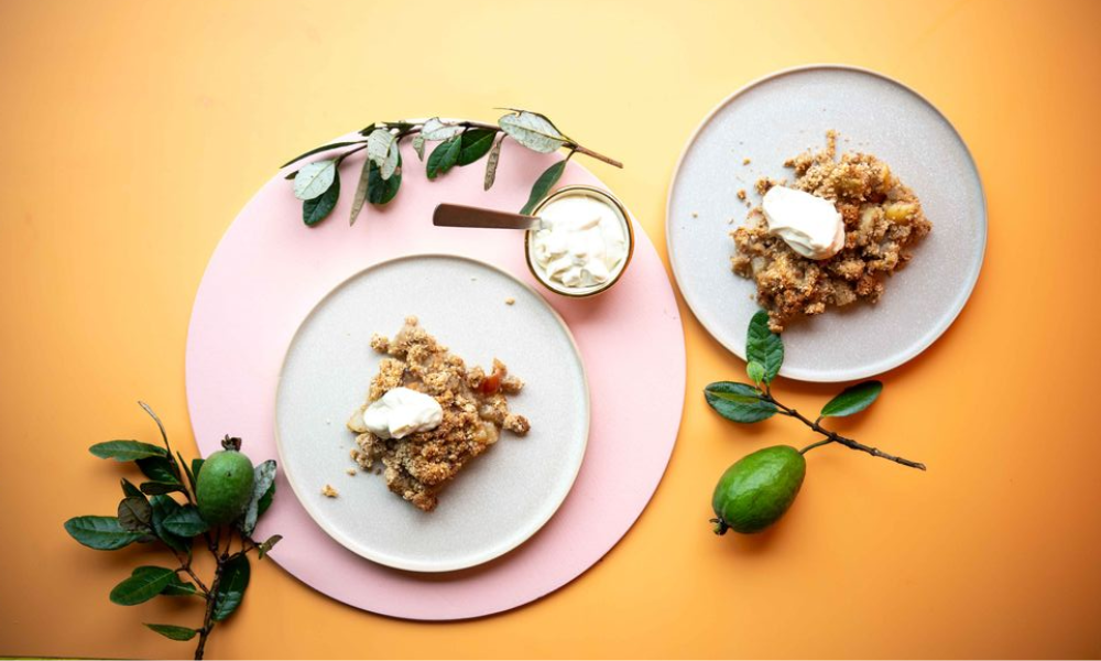 Egmont Honey, Feijoa & Apple Crumble