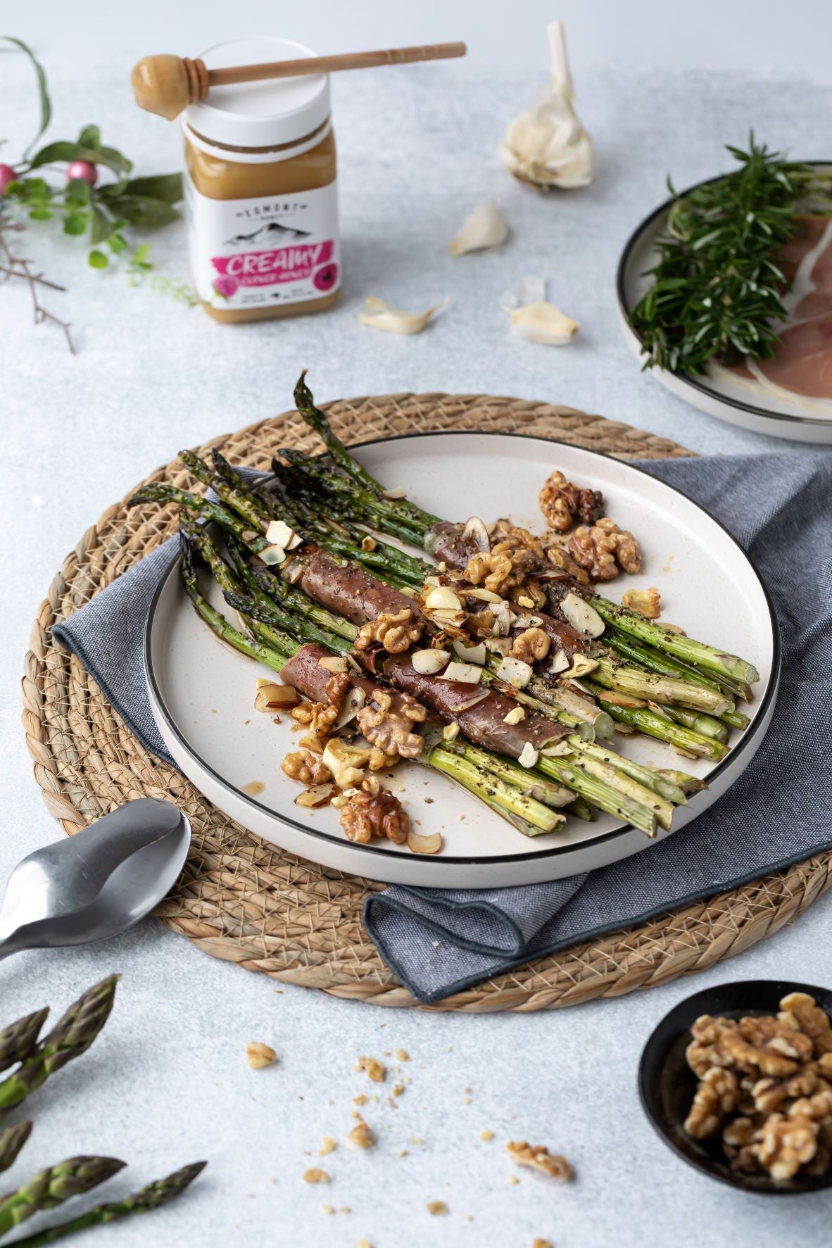 Egmont Honey – Christmas Honey Wrapped Asparagus