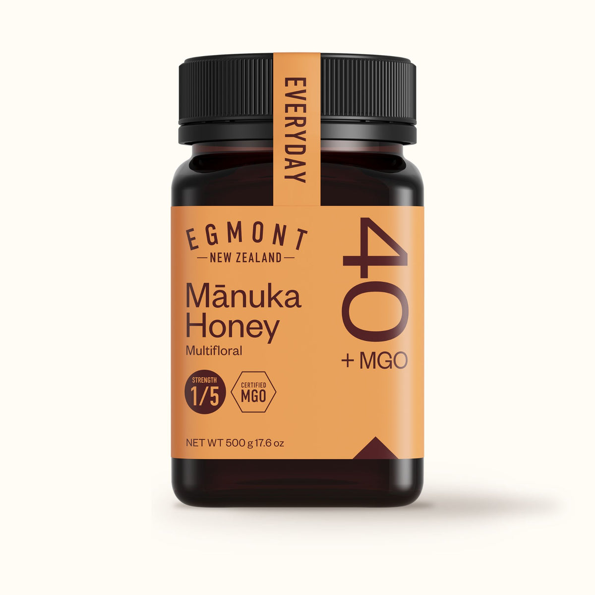 Egmont Multifloral Mānuka Honey MGO 40+ 500g jar